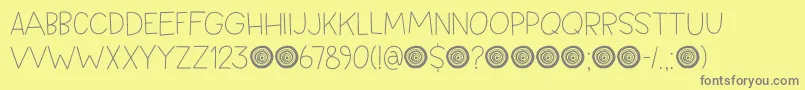 Springwood Line DEMO Font – Gray Fonts on Yellow Background