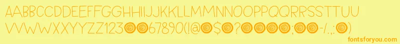 Police Springwood Line DEMO – polices orange sur fond jaune