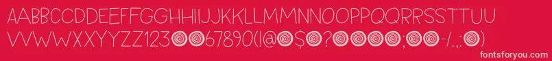 Springwood Line DEMO Font – Pink Fonts on Red Background
