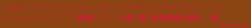Springwood Line DEMO Font – Red Fonts on Brown Background