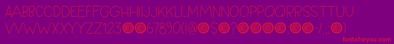 Springwood Line DEMO Font – Red Fonts on Purple Background