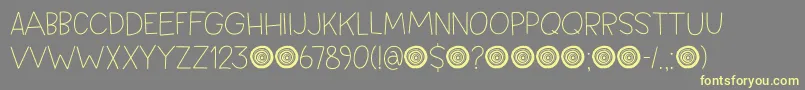 Springwood Line DEMO Font – Yellow Fonts on Gray Background