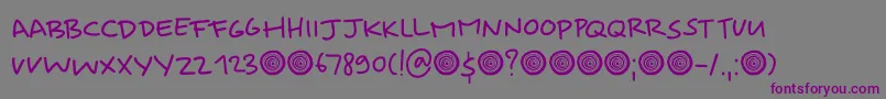 Springwood Note DEMO Font – Purple Fonts on Gray Background