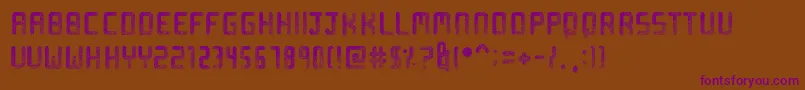 Sprinkled-Schriftart – Violette Schriften auf braunem Hintergrund