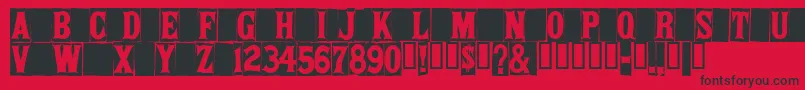 SPRIT    Font – Black Fonts on Red Background