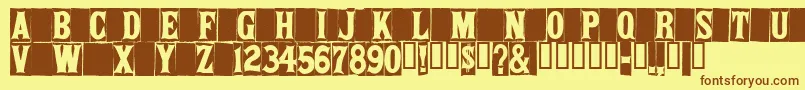 SPRIT    Font – Brown Fonts on Yellow Background
