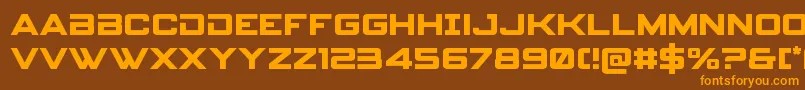 spyagency3 1 Font – Orange Fonts on Brown Background