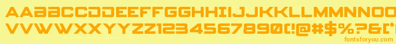 spyagency3 1 Font – Orange Fonts on Yellow Background