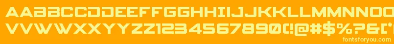 spyagency3 1-Schriftart – Gelbe Schriften auf orangefarbenem Hintergrund