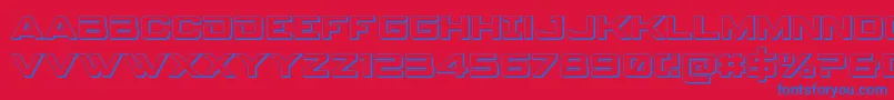 spyagency3 13d Font – Blue Fonts on Red Background