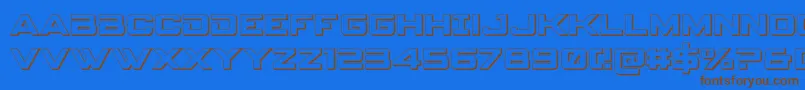 spyagency3 13d Font – Brown Fonts on Blue Background
