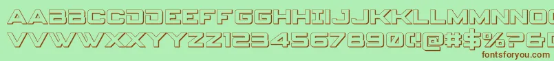 spyagency3 13d Font – Brown Fonts on Green Background