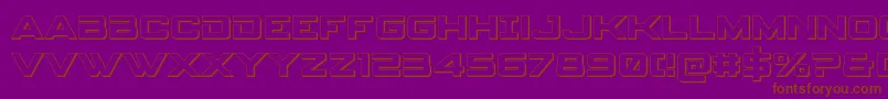 spyagency3 13d Font – Brown Fonts on Purple Background