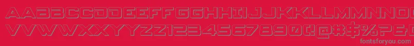 spyagency3 13d Font – Gray Fonts on Red Background