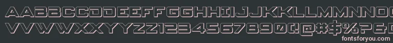 spyagency3 13d Font – Pink Fonts on Black Background