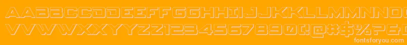 spyagency3 13d-Schriftart – Rosa Schriften auf orangefarbenem Hintergrund