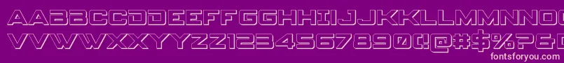 spyagency3 13d Font – Pink Fonts on Purple Background