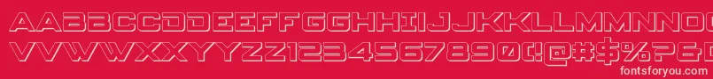 spyagency3 13d Font – Pink Fonts on Red Background