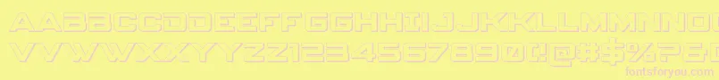 spyagency3 13d Font – Pink Fonts on Yellow Background