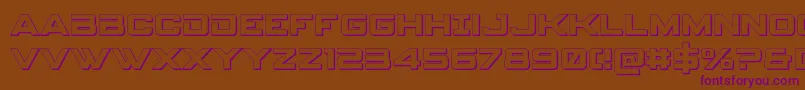 spyagency3 13d Font – Purple Fonts on Brown Background