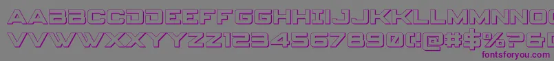 spyagency3 13d Font – Purple Fonts on Gray Background
