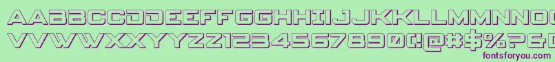 spyagency3 13d Font – Purple Fonts on Green Background
