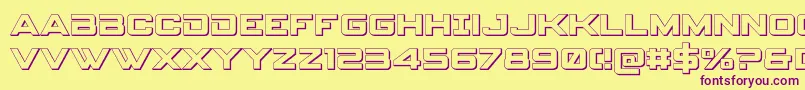 spyagency3 13d Font – Purple Fonts on Yellow Background