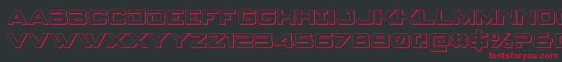 spyagency3 13d Font – Red Fonts on Black Background