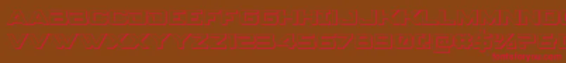 spyagency3 13d Font – Red Fonts on Brown Background