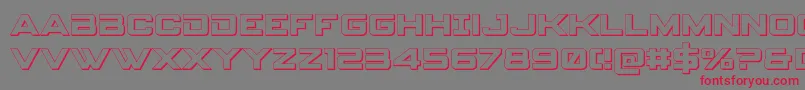 spyagency3 13d Font – Red Fonts on Gray Background