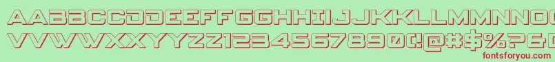 spyagency3 13d Font – Red Fonts on Green Background