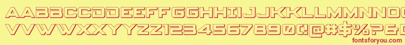 spyagency3 13d Font – Red Fonts on Yellow Background