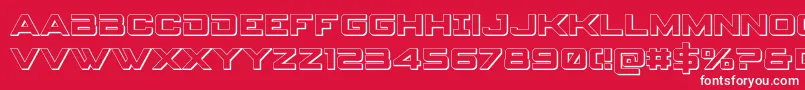 spyagency3 13d Font – White Fonts on Red Background