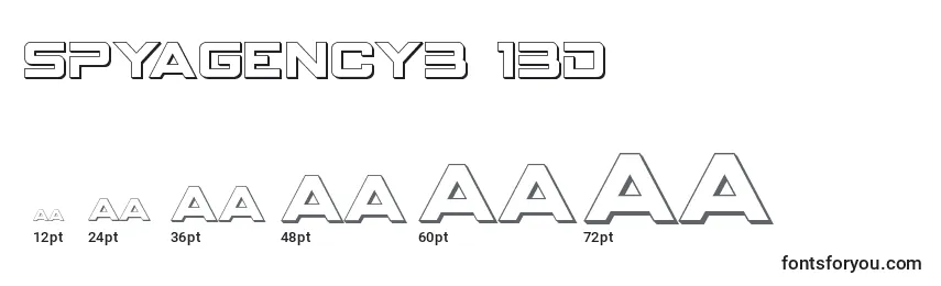 Размеры шрифта Spyagency3 13d