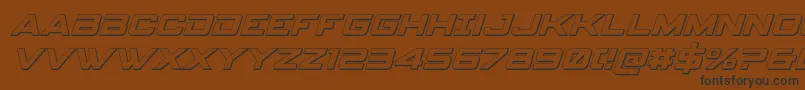 spyagency3 13dital Font – Black Fonts on Brown Background