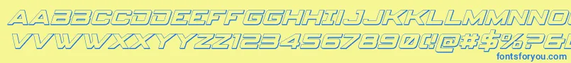 spyagency3 13dital Font – Blue Fonts on Yellow Background