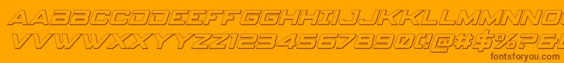 spyagency3 13dital Font – Brown Fonts on Orange Background