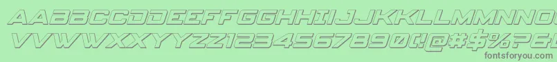 spyagency3 13dital Font – Gray Fonts on Green Background