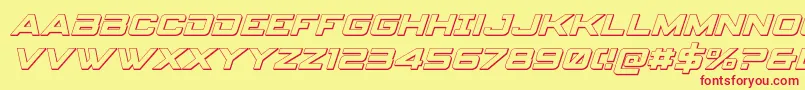 spyagency3 13dital Font – Red Fonts on Yellow Background