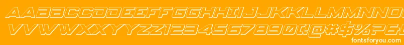 spyagency3 13dital Font – White Fonts on Orange Background
