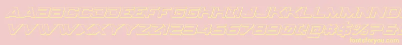 spyagency3 13dital Font – Yellow Fonts on Pink Background