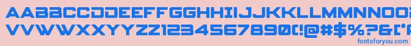 spyagency3 1bold Font – Blue Fonts on Pink Background