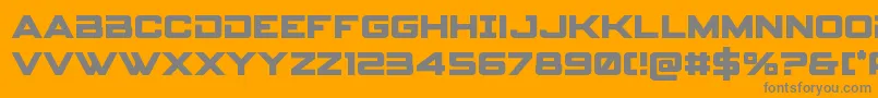 spyagency3 1bold-Schriftart – Graue Schriften auf orangefarbenem Hintergrund