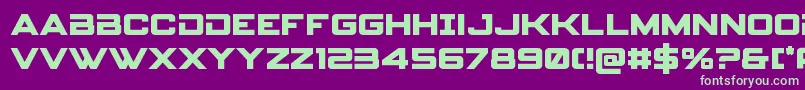 spyagency3 1bold-Schriftart – Grüne Schriften auf violettem Hintergrund