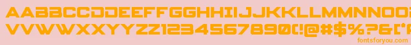 spyagency3 1bold Font – Orange Fonts on Pink Background