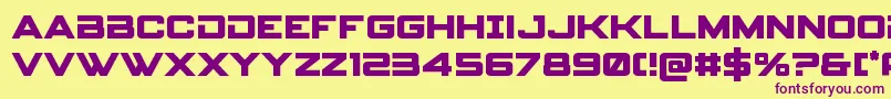 spyagency3 1bold Font – Purple Fonts on Yellow Background