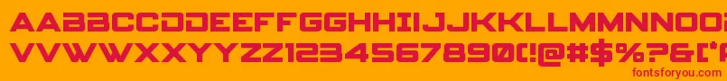 spyagency3 1bold Font – Red Fonts on Orange Background