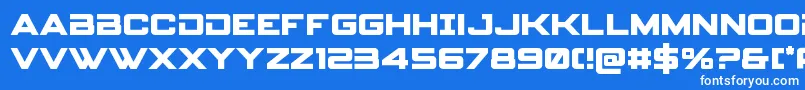 フォントspyagency3 1bold – 青い背景に白い文字