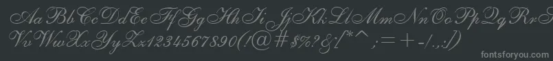 Asylbekm02shelley.Kz Font – Gray Fonts on Black Background