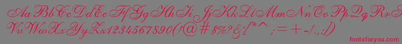 Asylbekm02shelley.Kz Font – Red Fonts on Gray Background